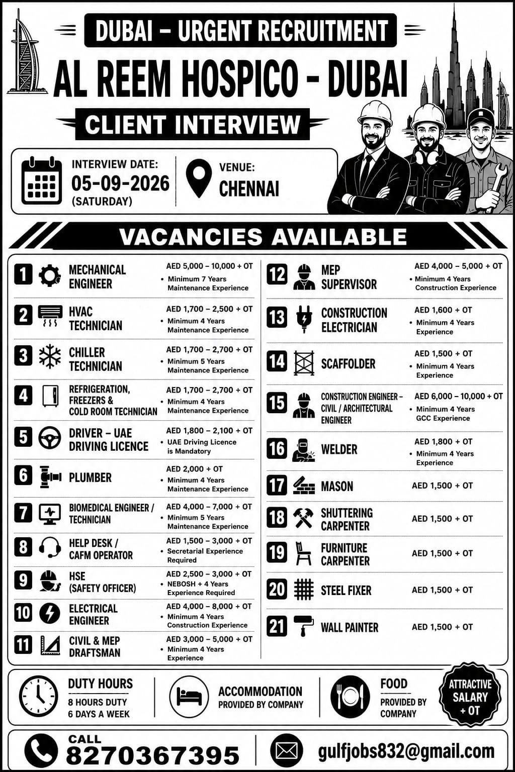 Al Reem Hospico Dubai - Urgent Recruitment--