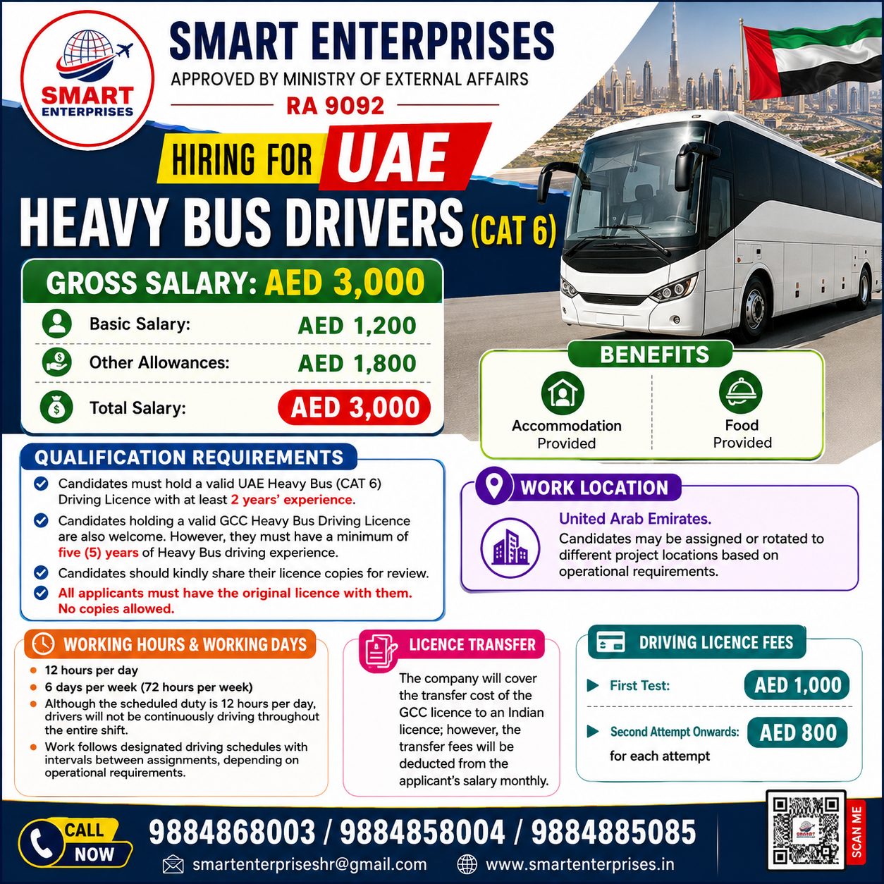 HEAVY BUS DRIVERS (CAT 6) - UAE
