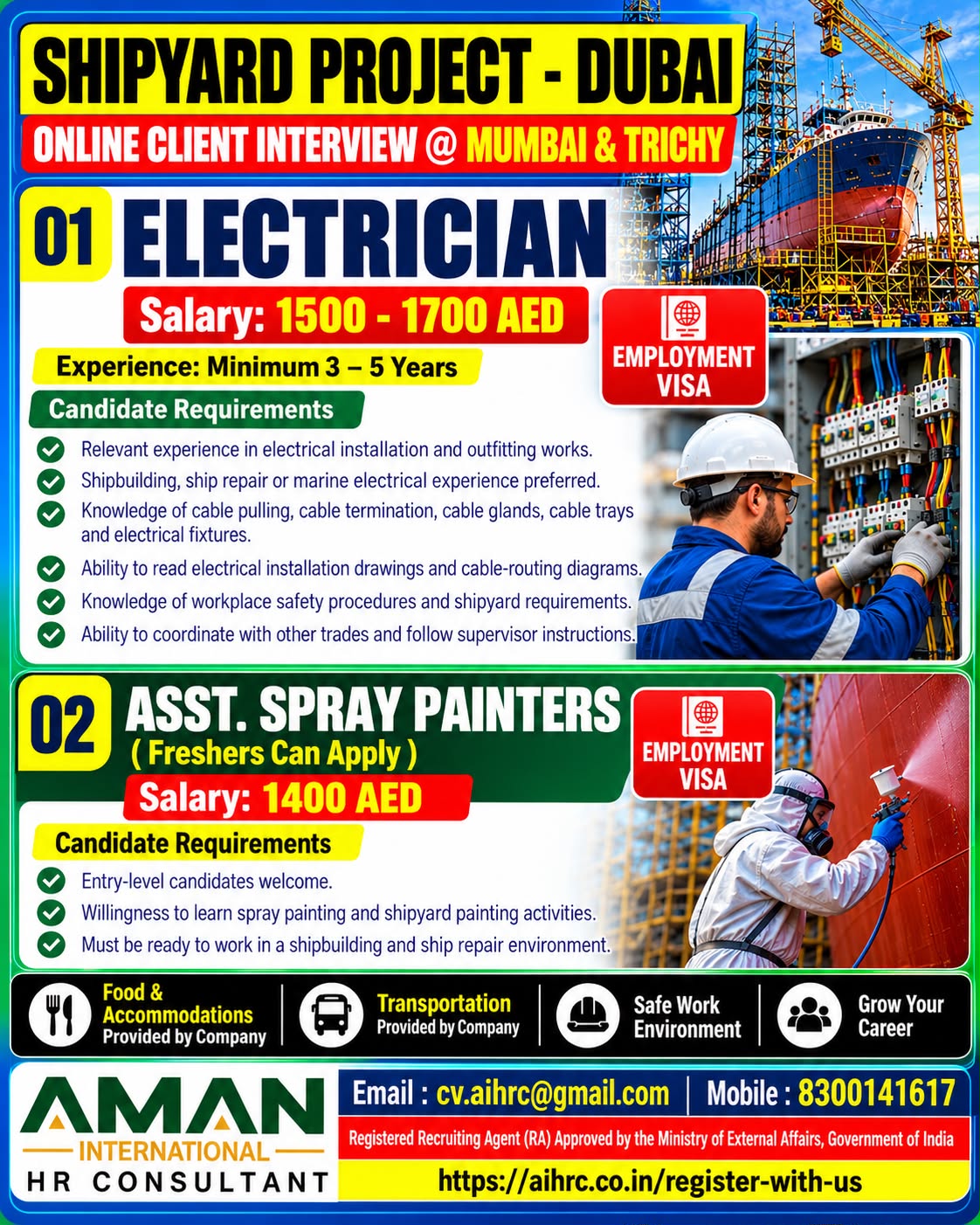 Shipyard Project -UAE — AMAN INTERNATIONAL HR CONSULTANT, Dubai, Dubai