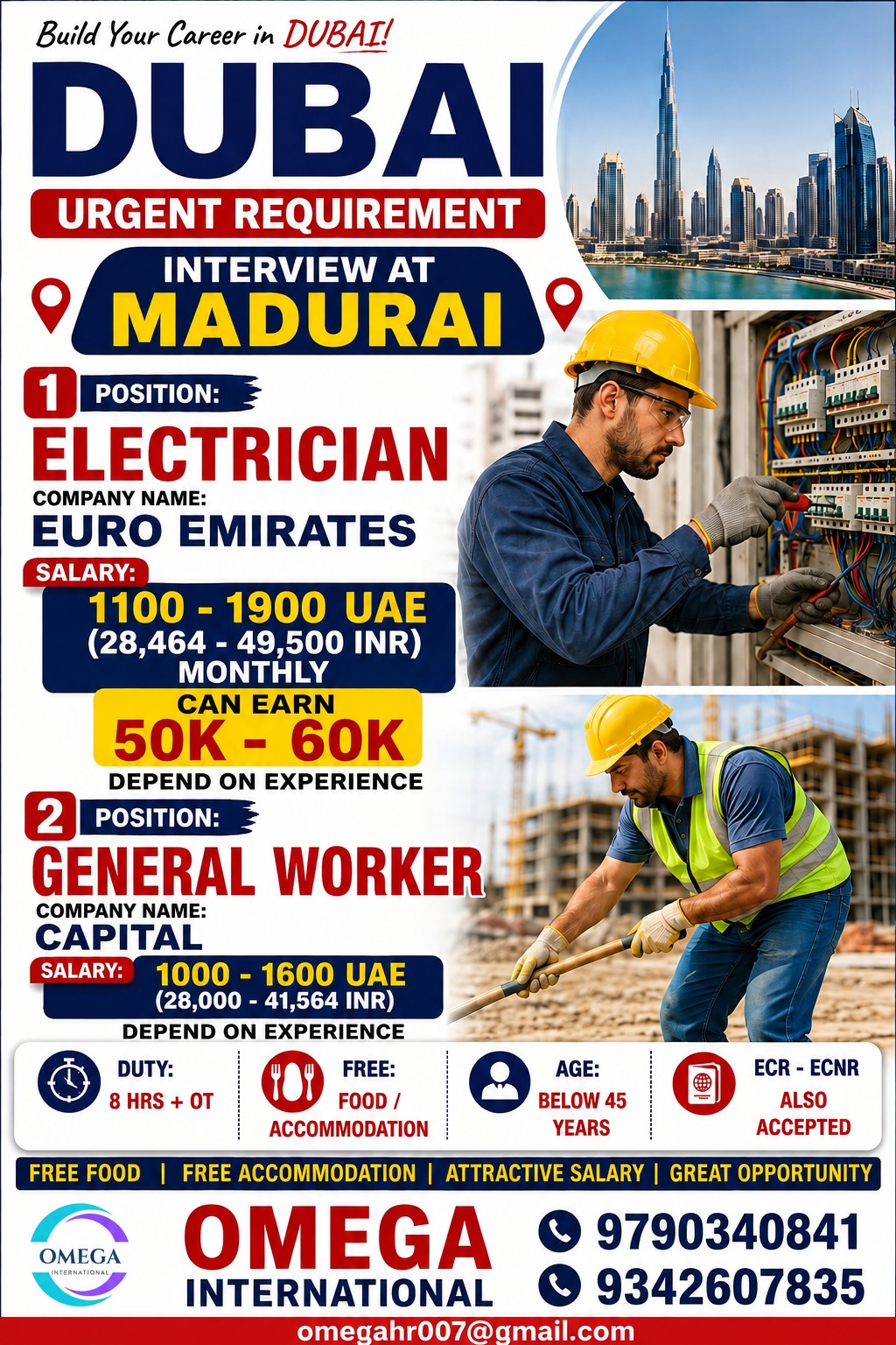 Your Career in Dubai — OMEGA INTERNATIONAL HR SOLUTIONS, United Arab Emirates