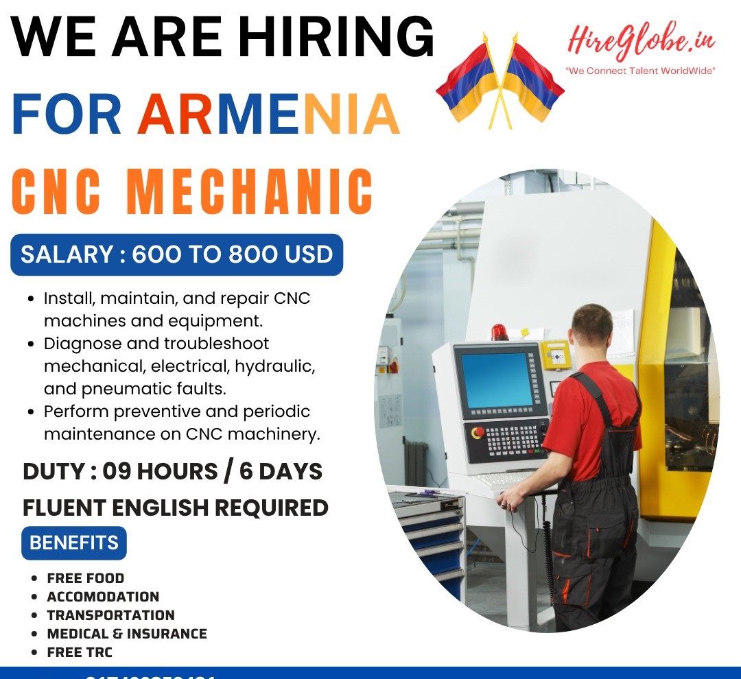 CNC Mechanic — Hire Glob.In, Armenia, Armenia