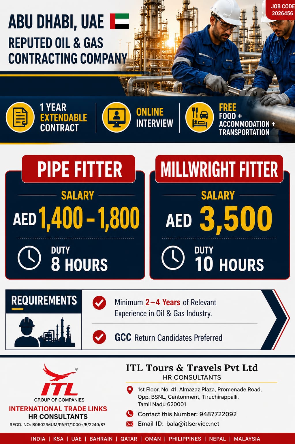 Pipe Fitter & Millwright Fitter