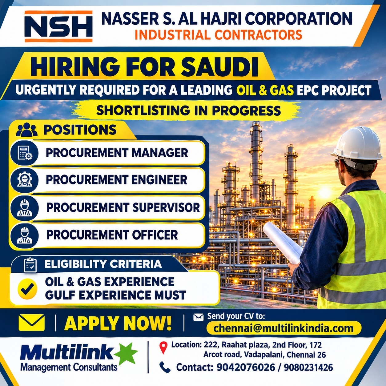 Oil & Gas EPC Project - Multiple Procurement Roles