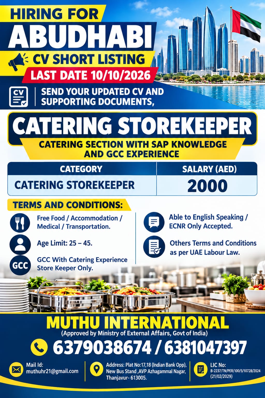 Catering Storekeeper