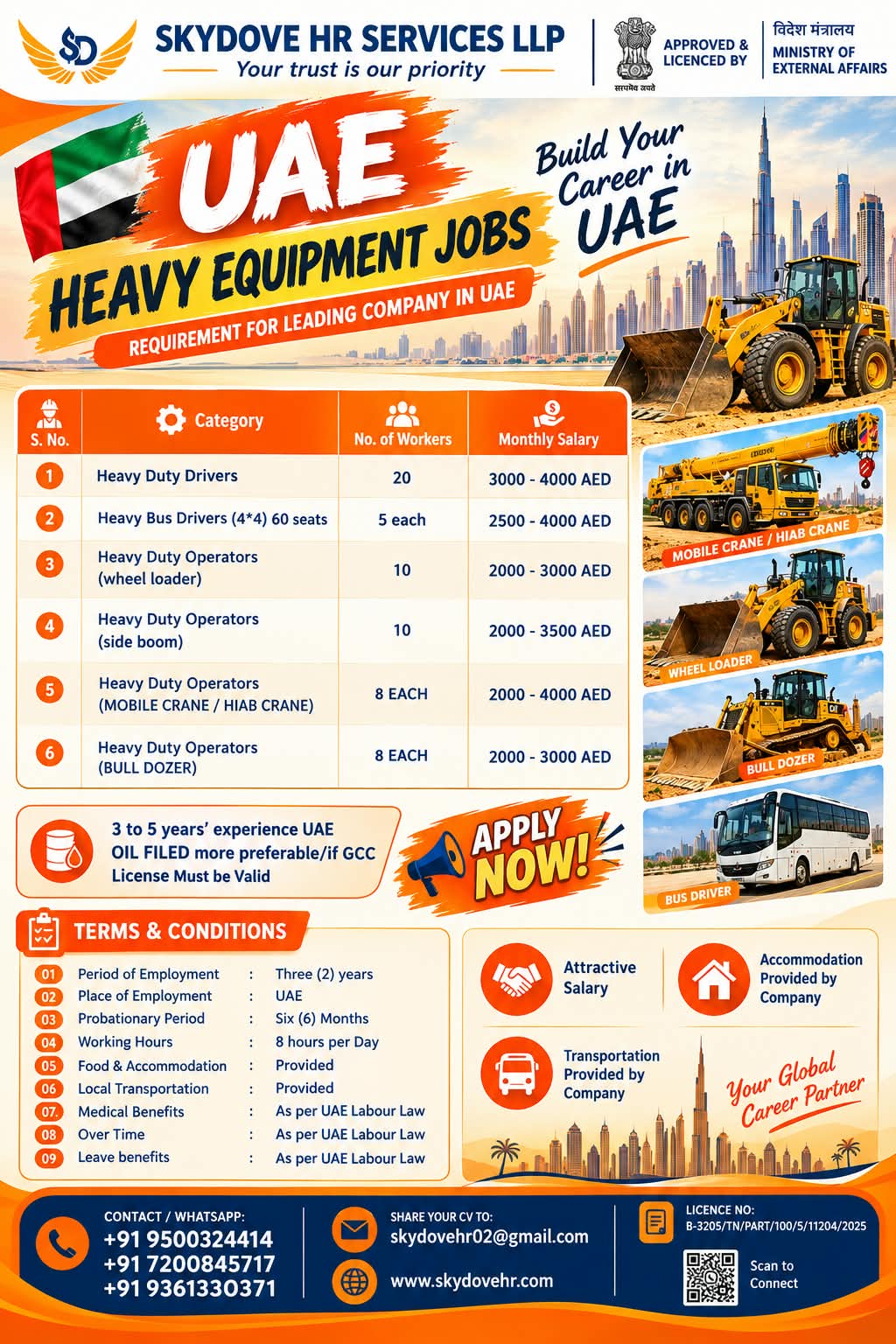 UAE Heavy driver — SKY DOVE HR SERVICES LLP, UAE, UAE