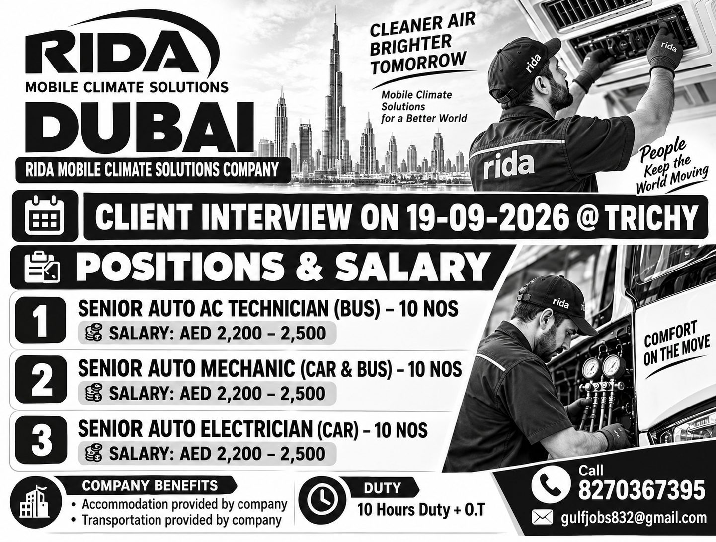 RIDA Mobile Climate Solutions - Dubai Recruitment...