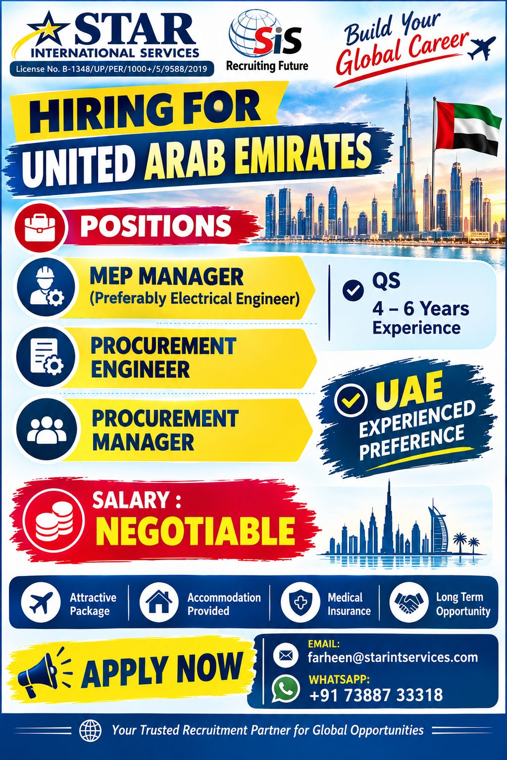 Multiple Positions - UAE Recruitment