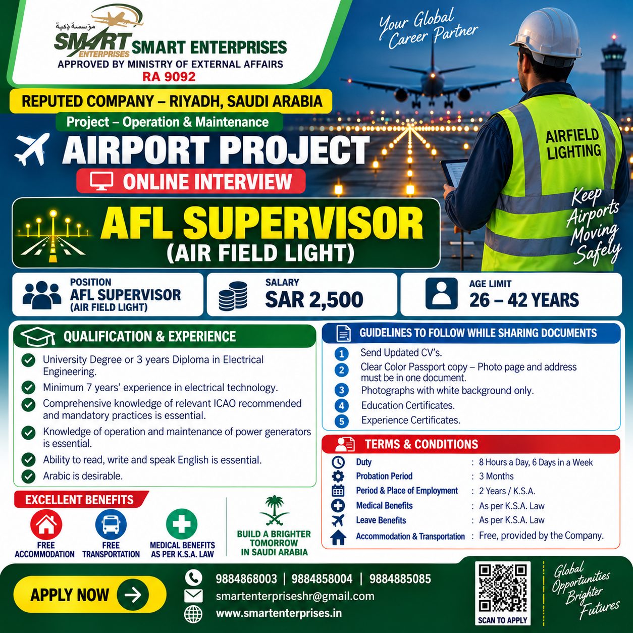 AFL SUPERVISOR (AIR FIELD LIGHT) SAUDI ARABIA