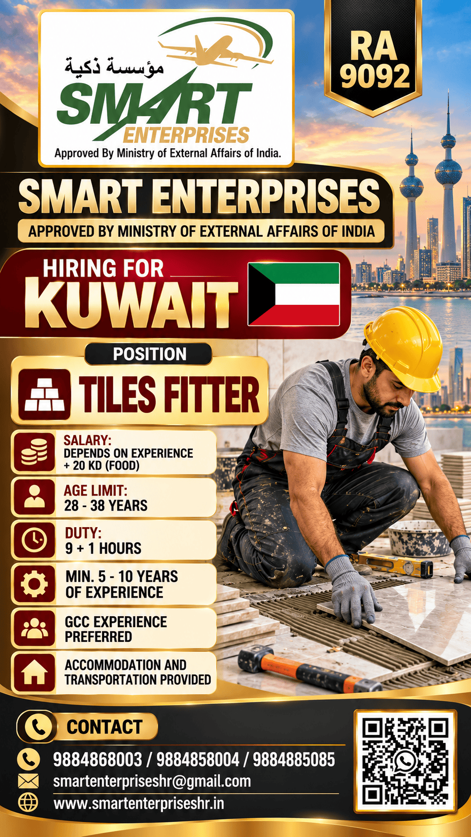KUWAIT REQUIRES TILES FITTER