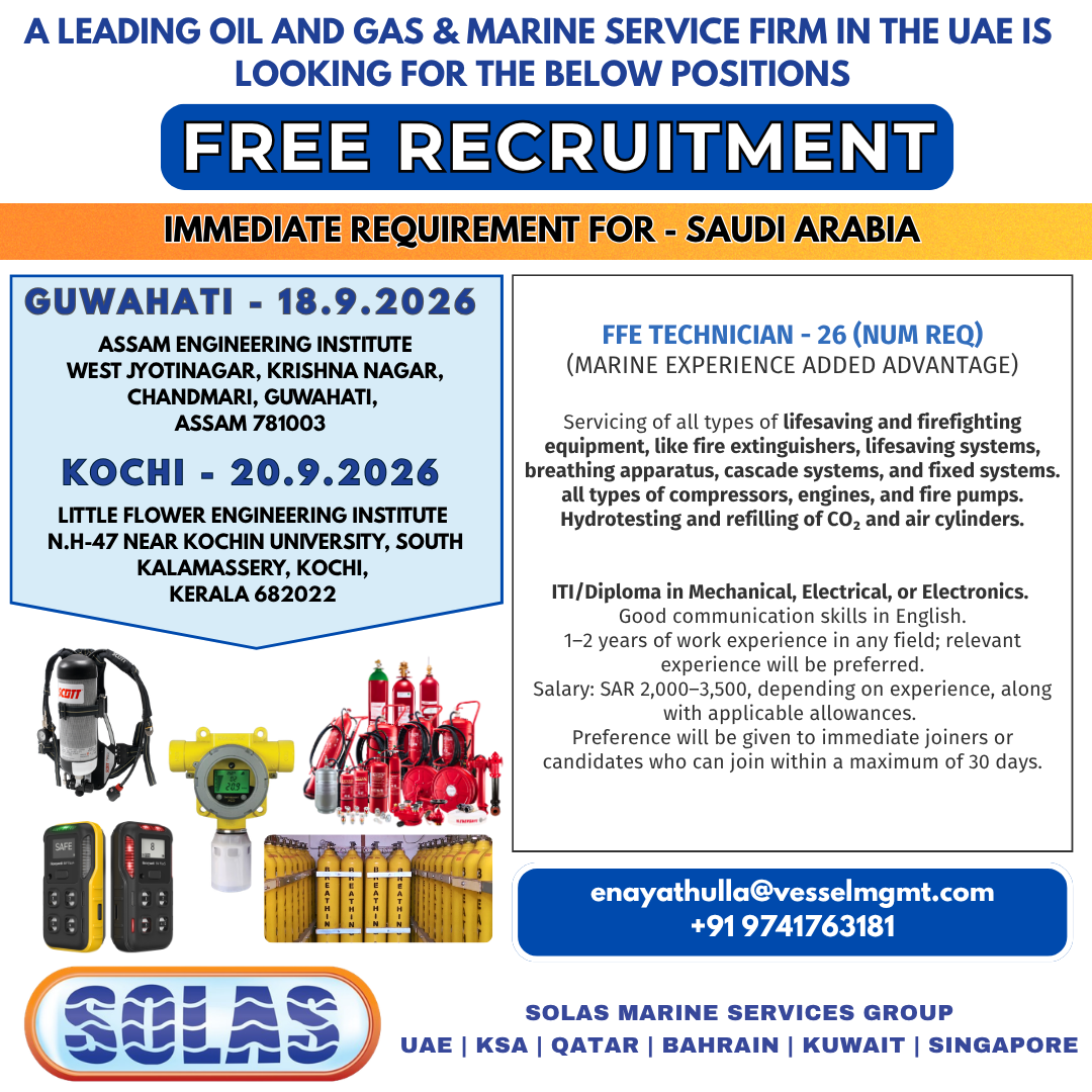 Fire fighting Technician - Saudi Arabia