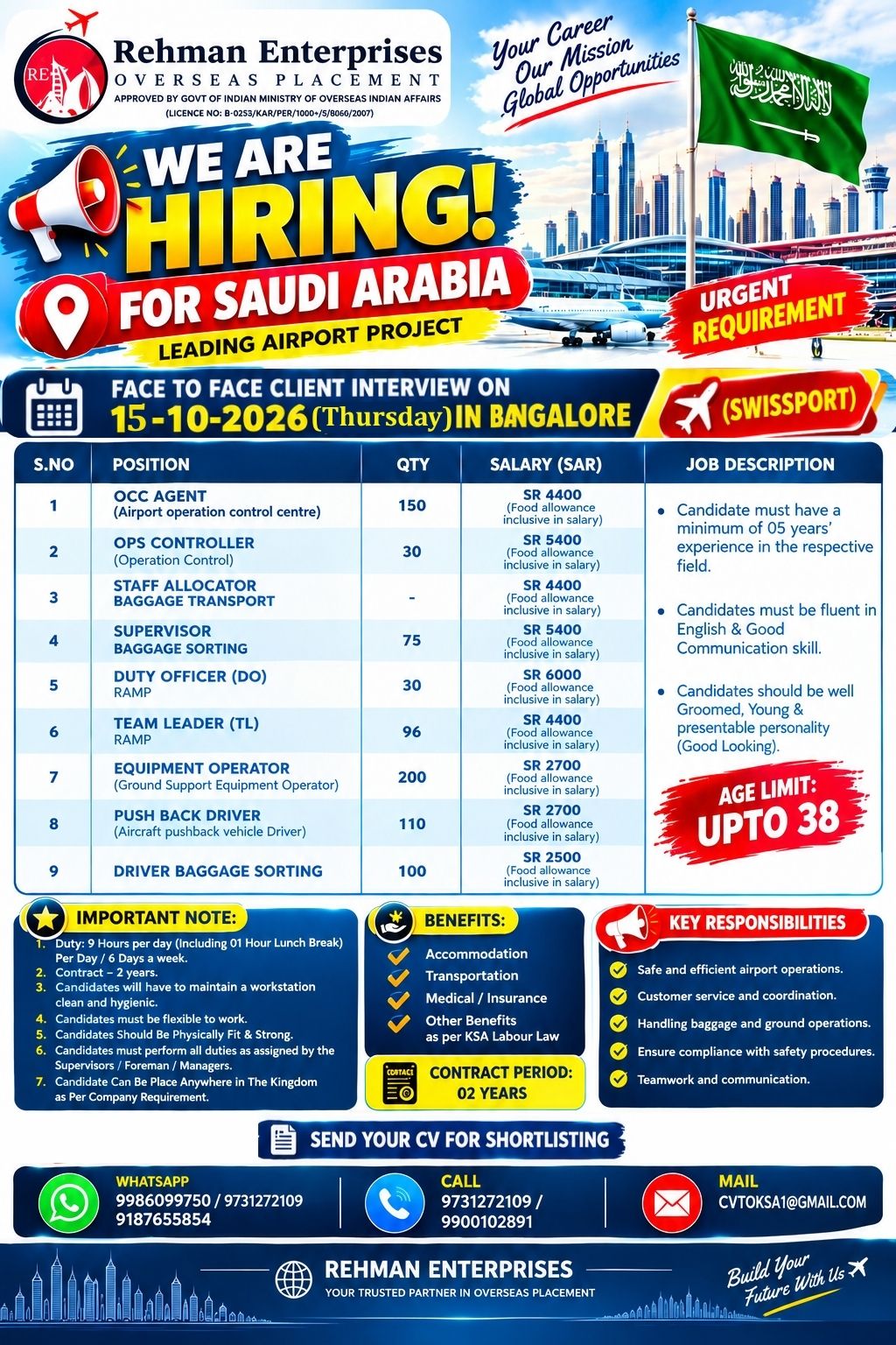 Leading Airport Project - Saudi Arabia — Rehman Enterprises, Saudi Arabia, Saudi Arabia