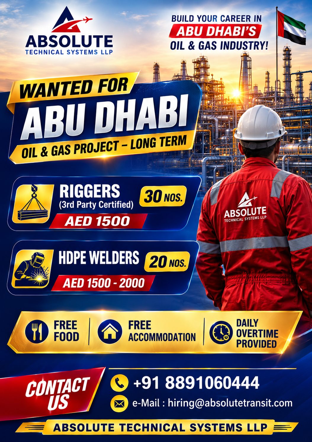 Abu Dhabi Oil & Gas Project - Long Term - Riggers & HDPE