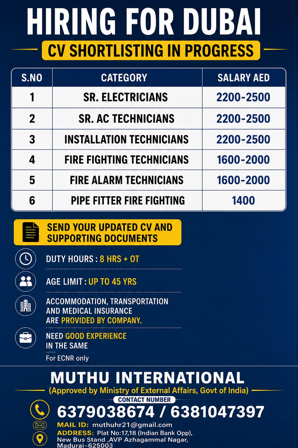 Fire fighting technician
