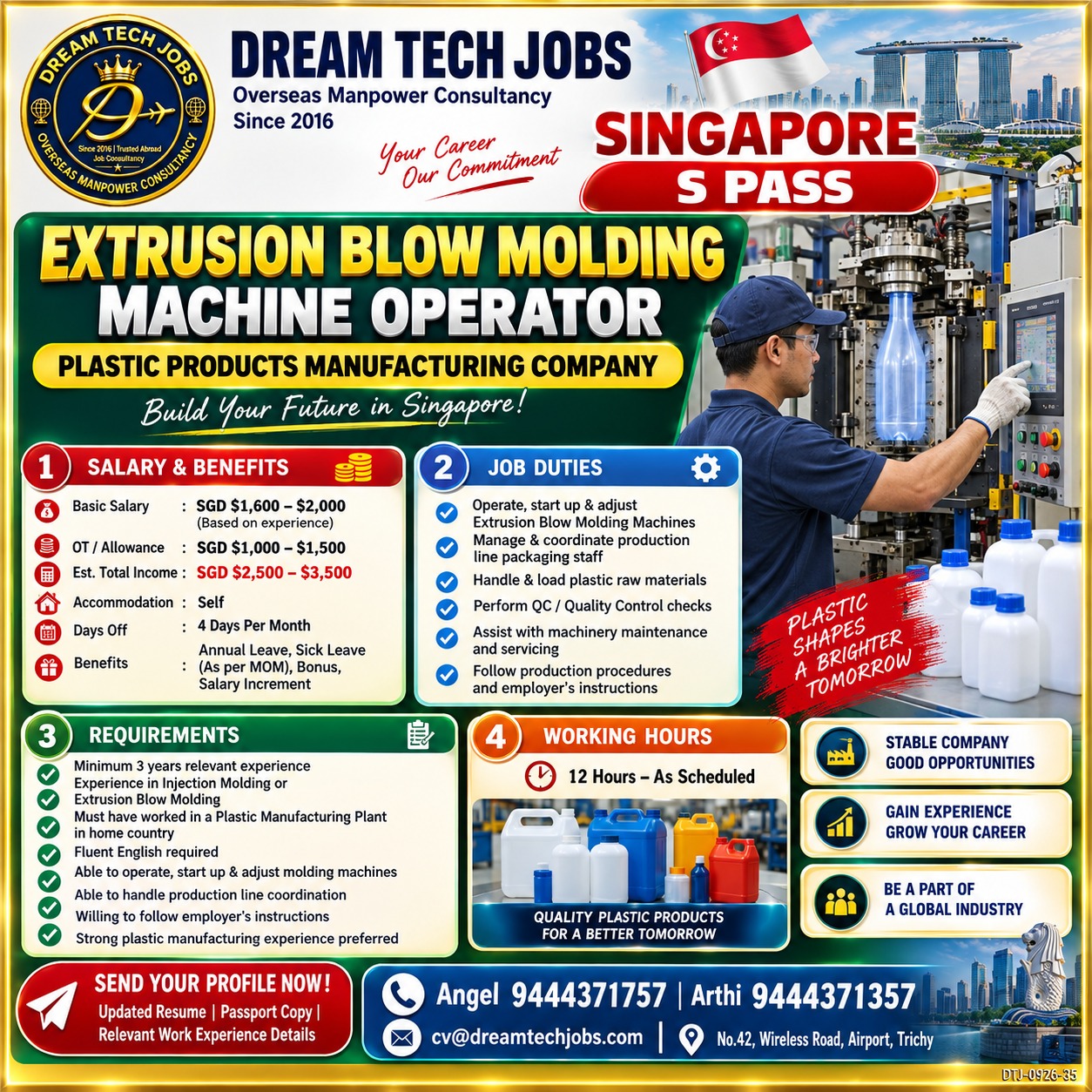 Extrusion Blow Molding Machine Operator