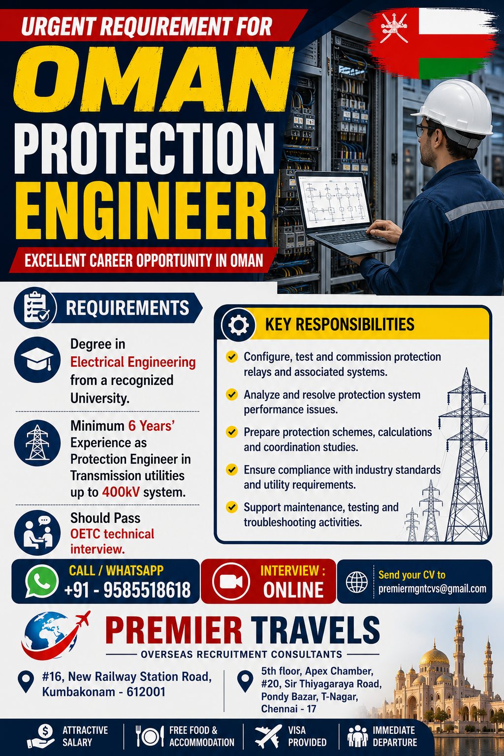 Requirement for Substation Oman — Premier Travels, Oman, Oman