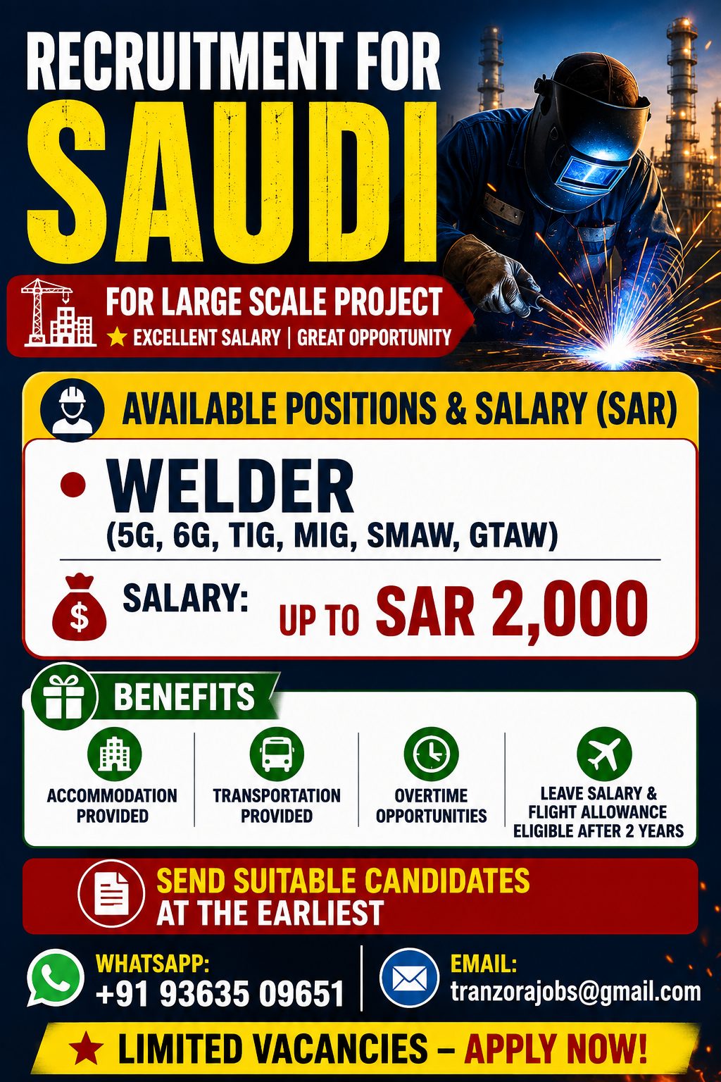 WELDER JOBS IN SAUDI