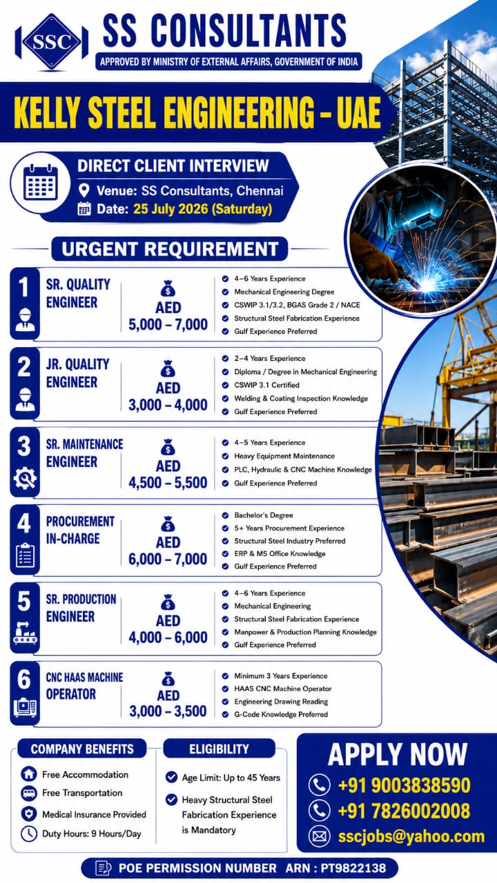 Kelly Steel Engineering - UAE — SS Consultants, Madurai, UAE, UAE