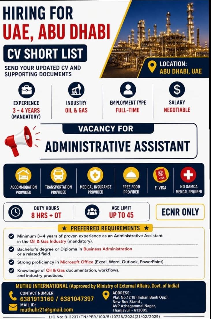 Administrative assistant.....