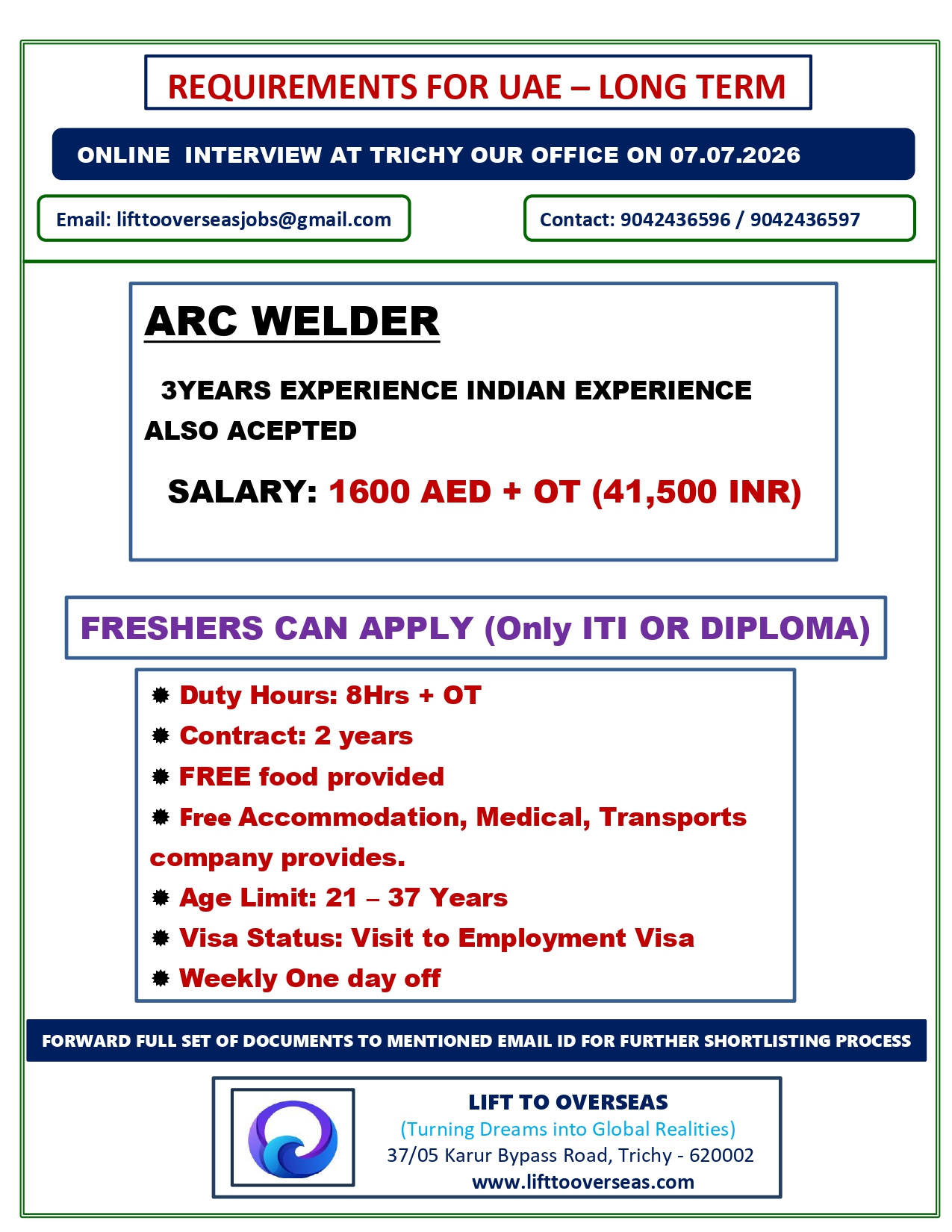 ARC Welder — Lift To Overseas, UAE