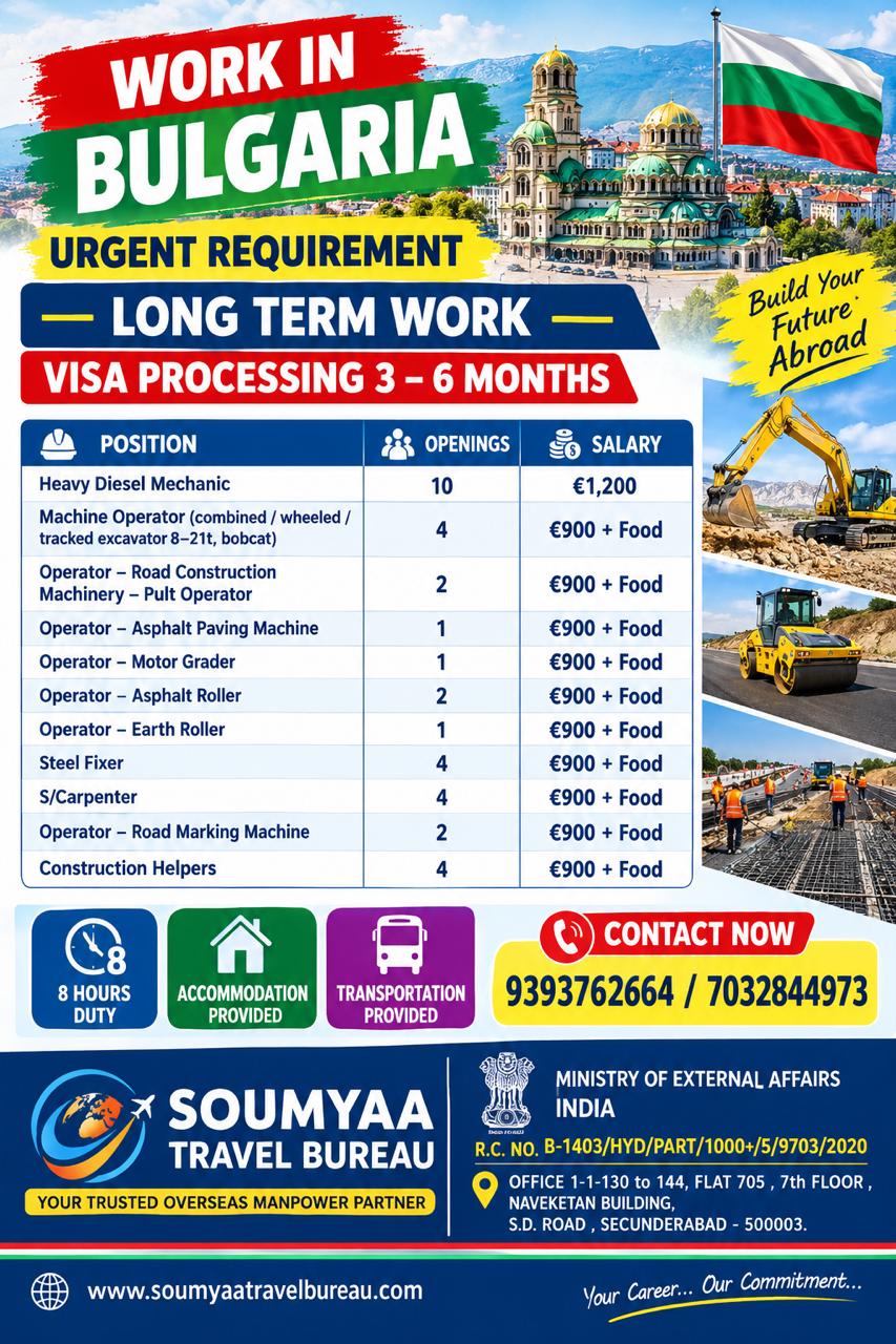 Work in Bulgaria - Long Term Work