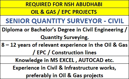 Senior Quantity Surveyor - Civil
