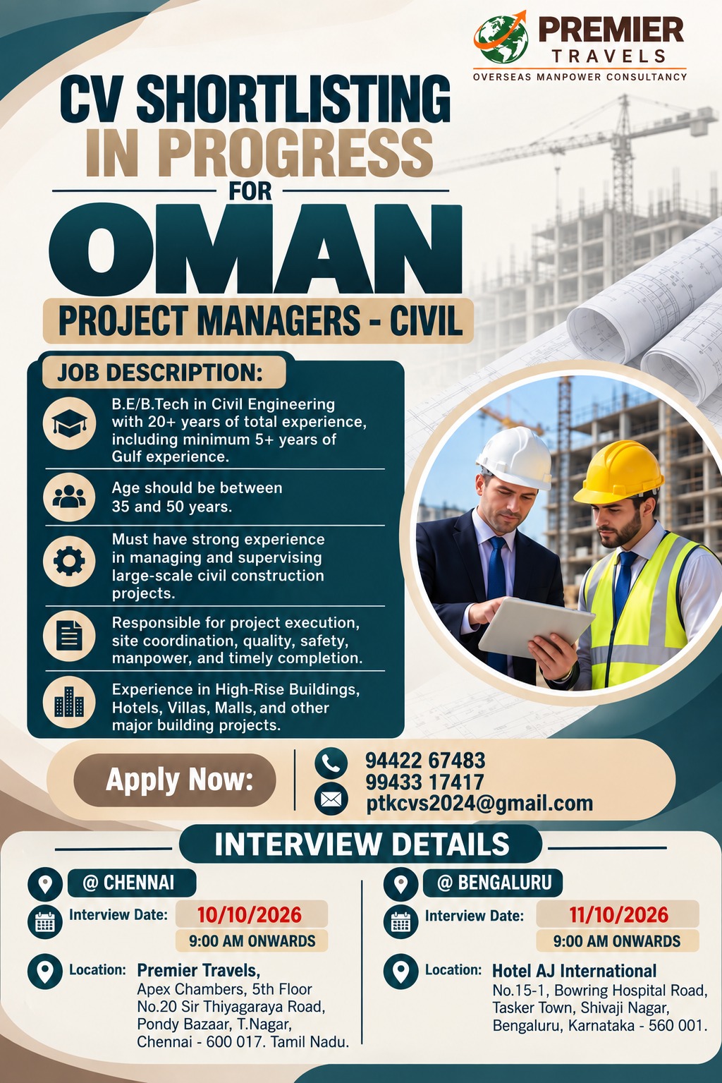 Project Managers - Civil