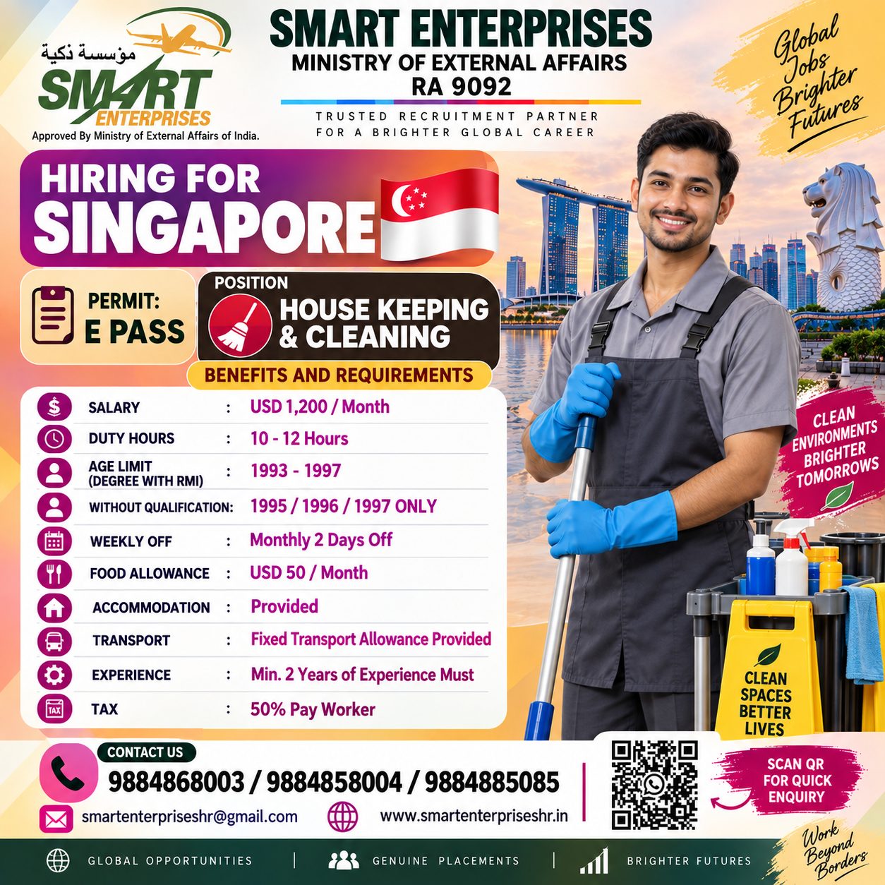 HOUSEKEEPING AND CLEANING (MALE)