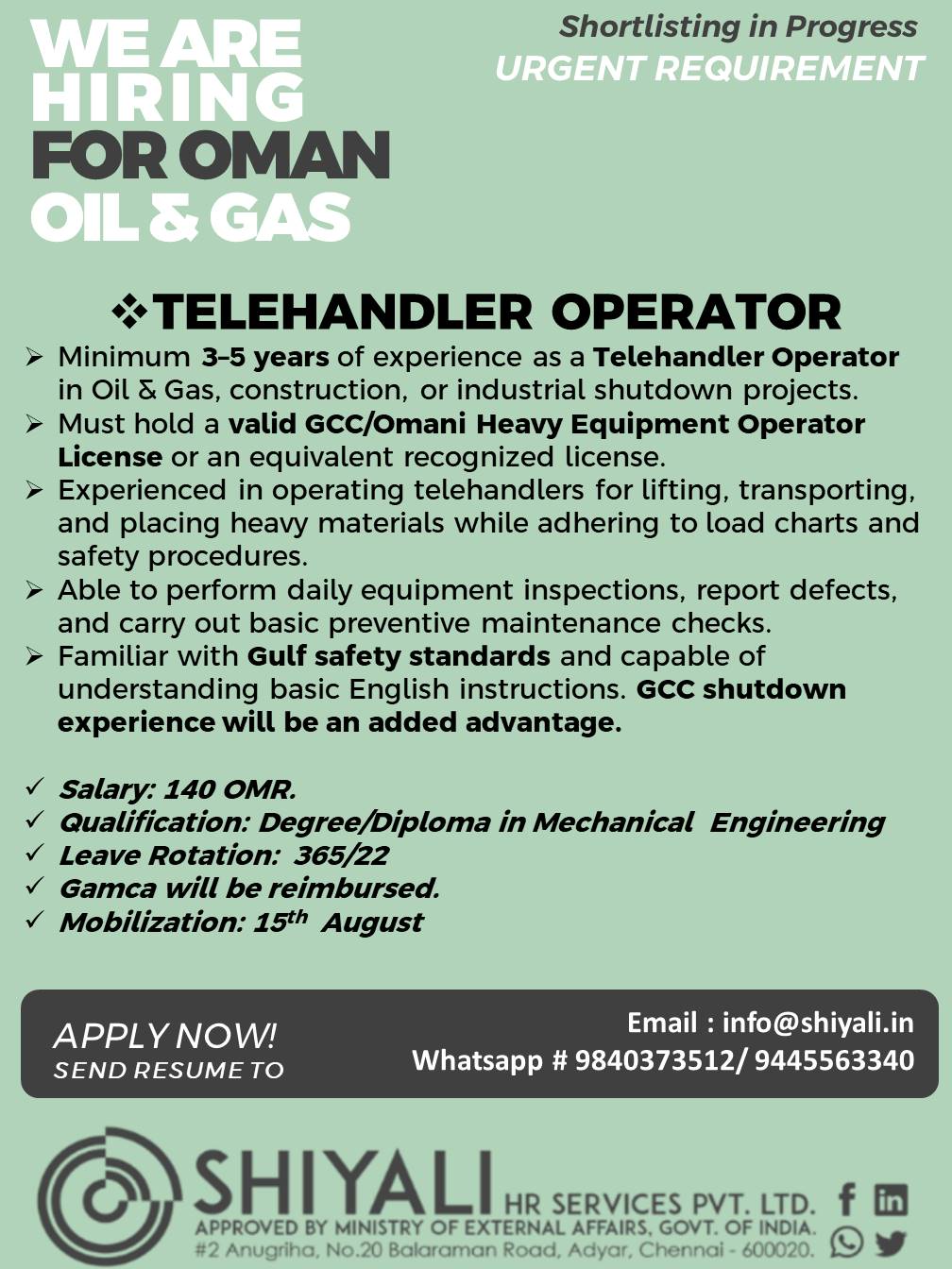 Telehandler Operator