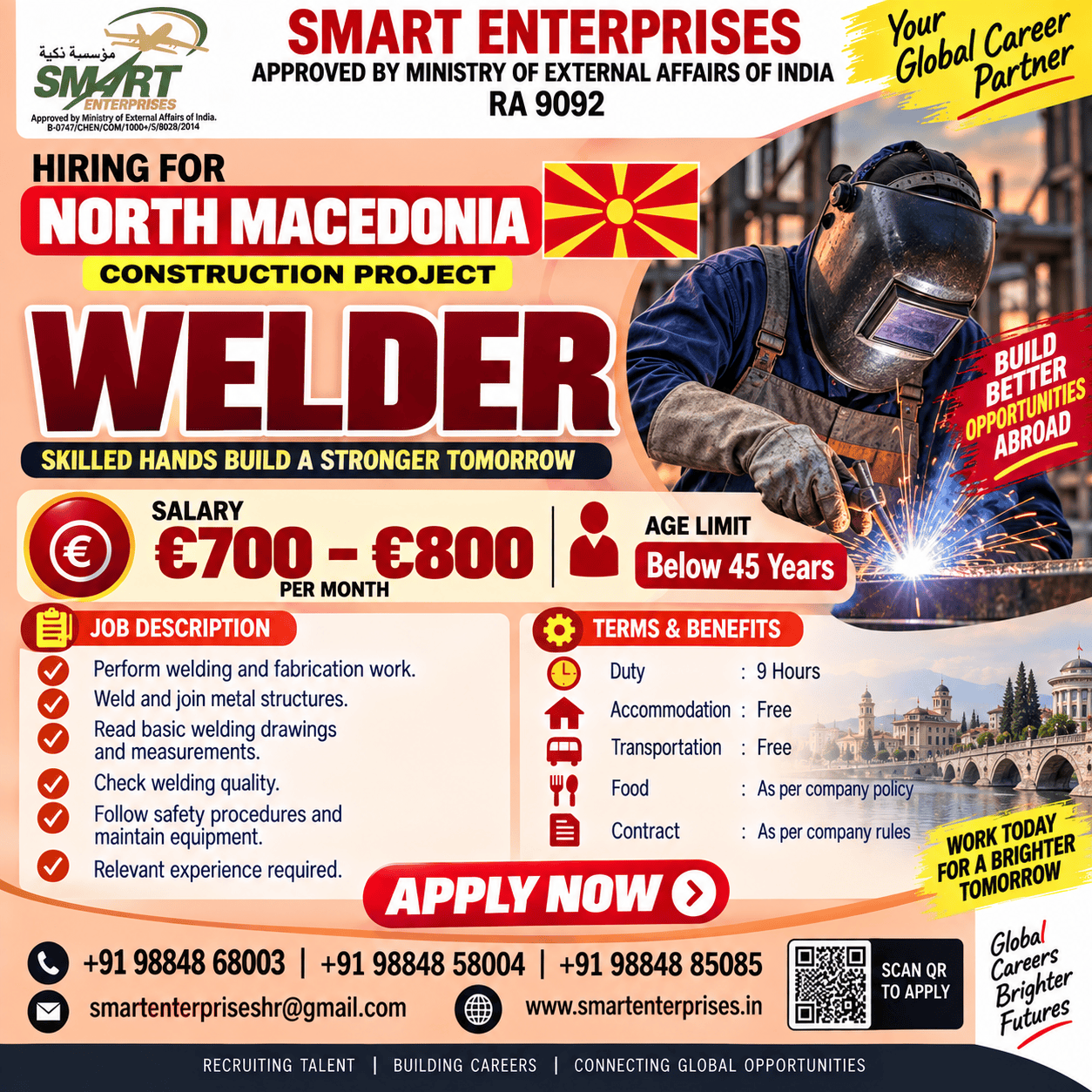 WELDER North Macedonia — smartenterpriseshr@gmail.com, North Macedonia