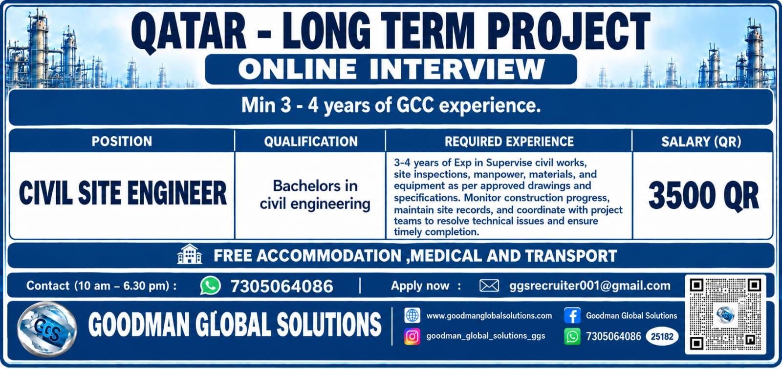 QATAR - ONLINE INTERVIEW - LONG TERM PROJECT ONLINE INTERVIEW - LONG TERM PROJECT