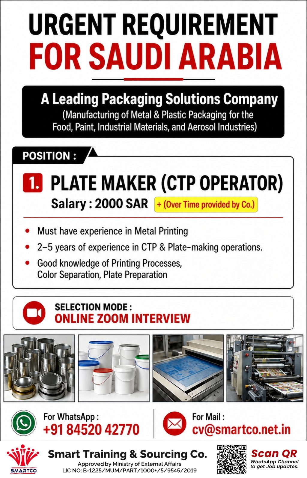 Plate Maker (CTP Operator)