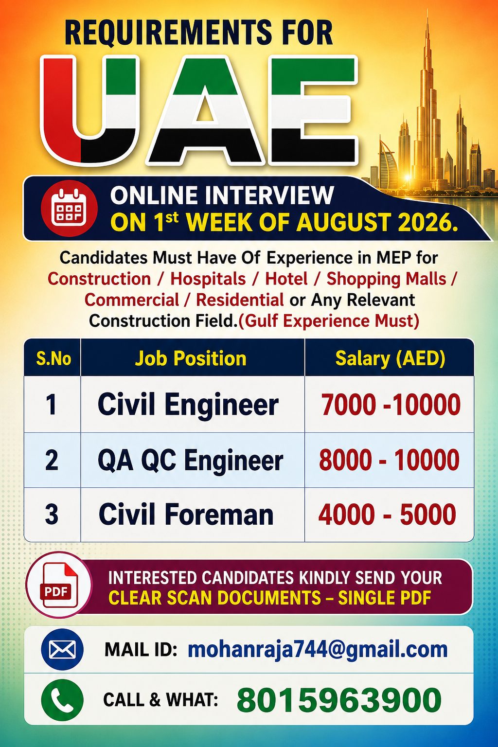Requirements for UAE
