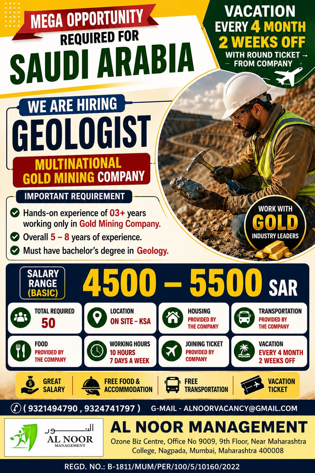MEGA OPPORTUNITY REQUIRED FOR SAUDI ARABIA