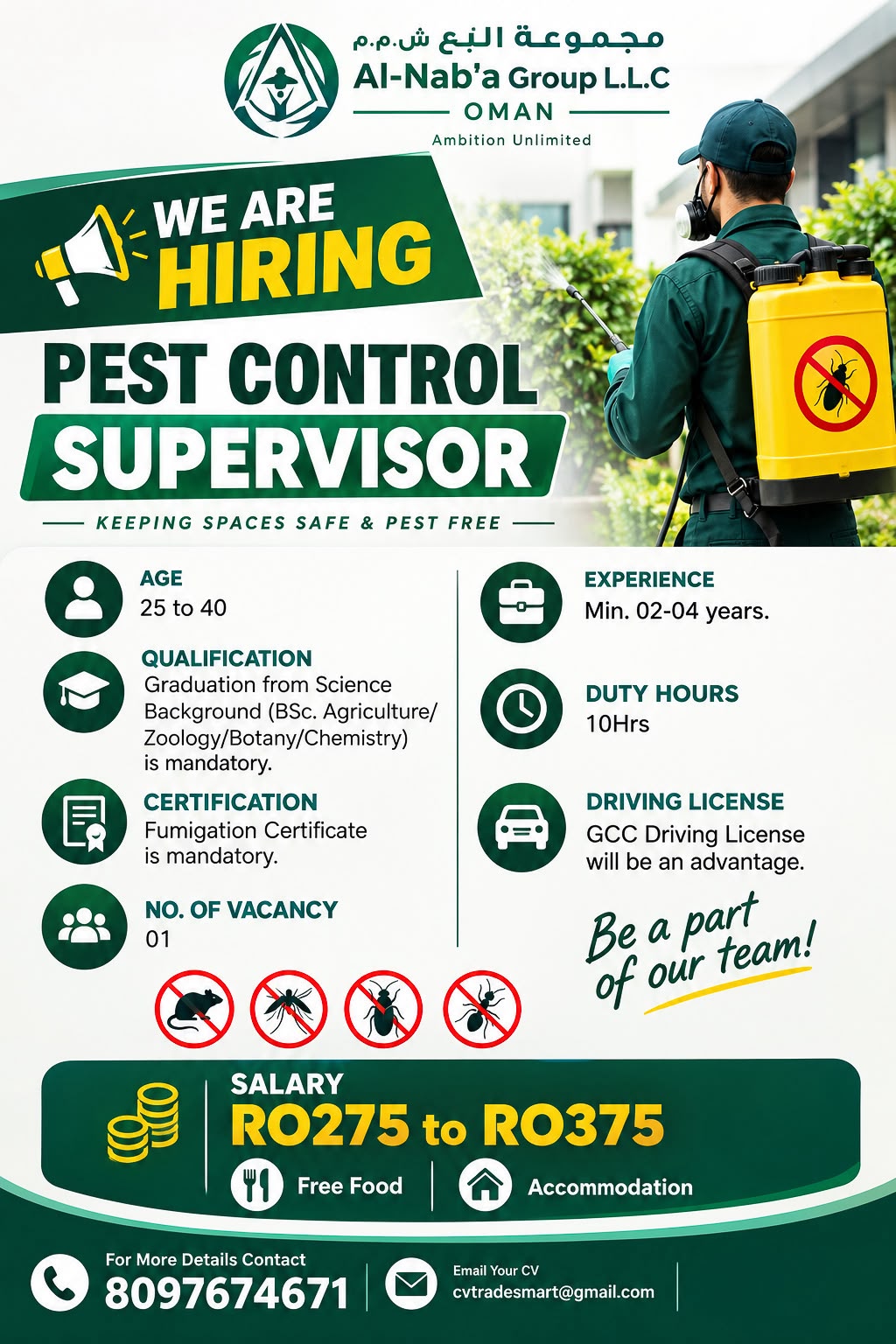 Pest Control Supervisor