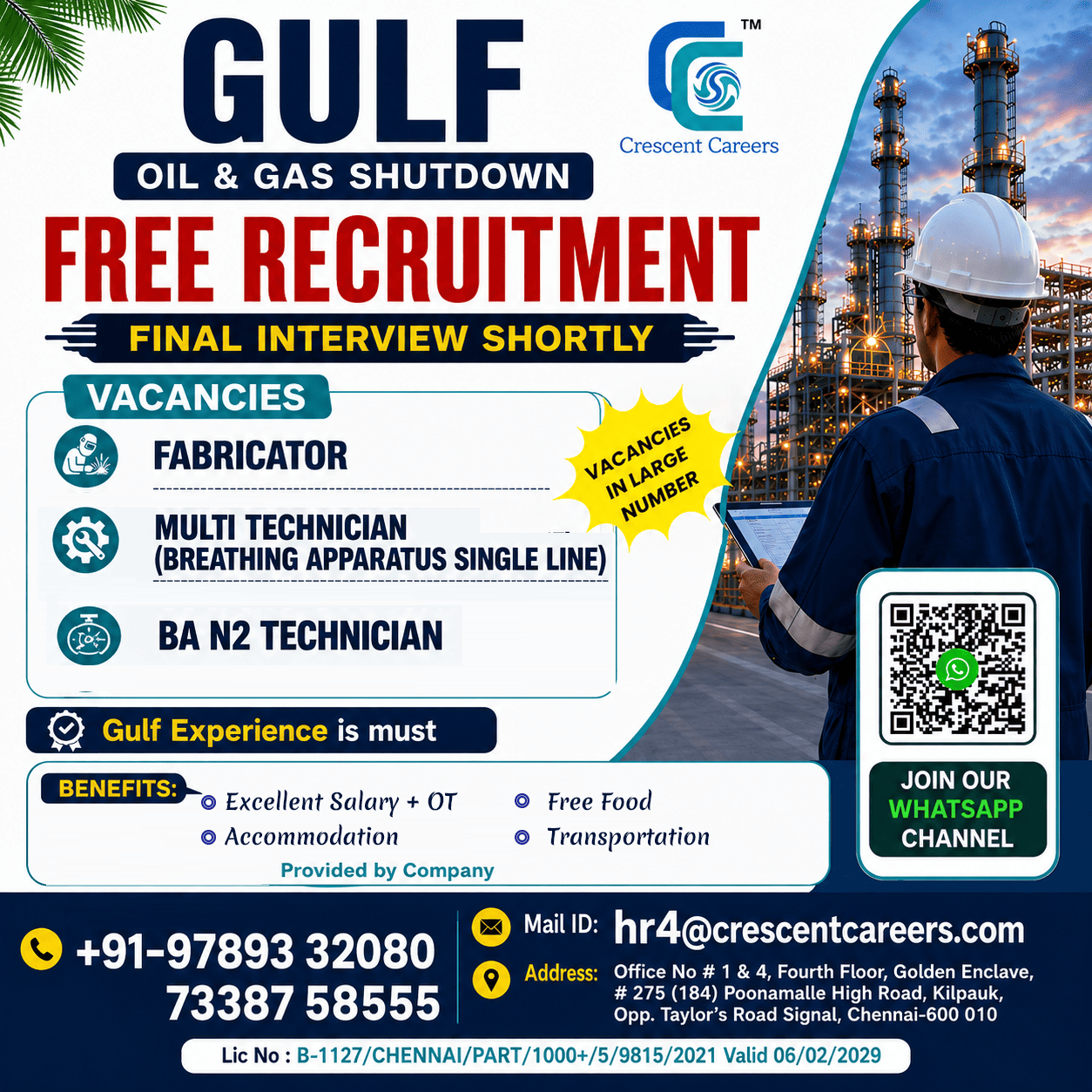 Gulf Oil & Gas Shutdown - Free Recruitment