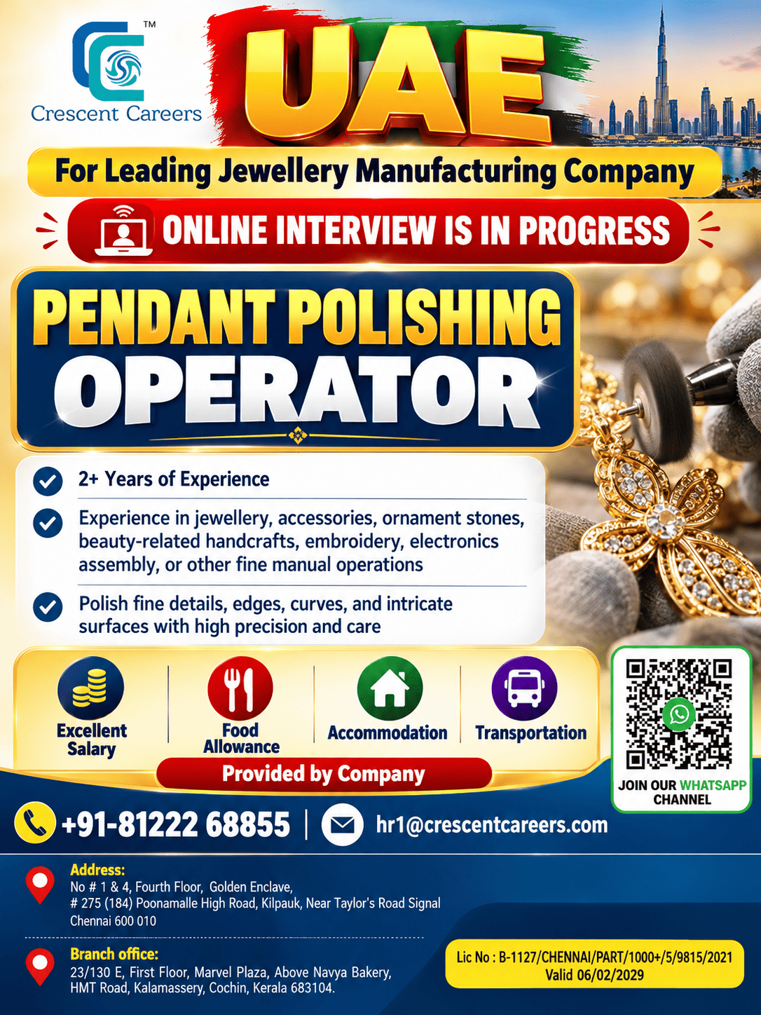 Pendant Polishing Operator