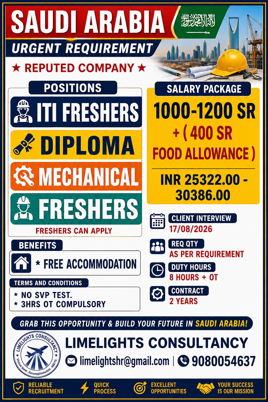 ITI Freshers and Diploma Mechanical Freshers