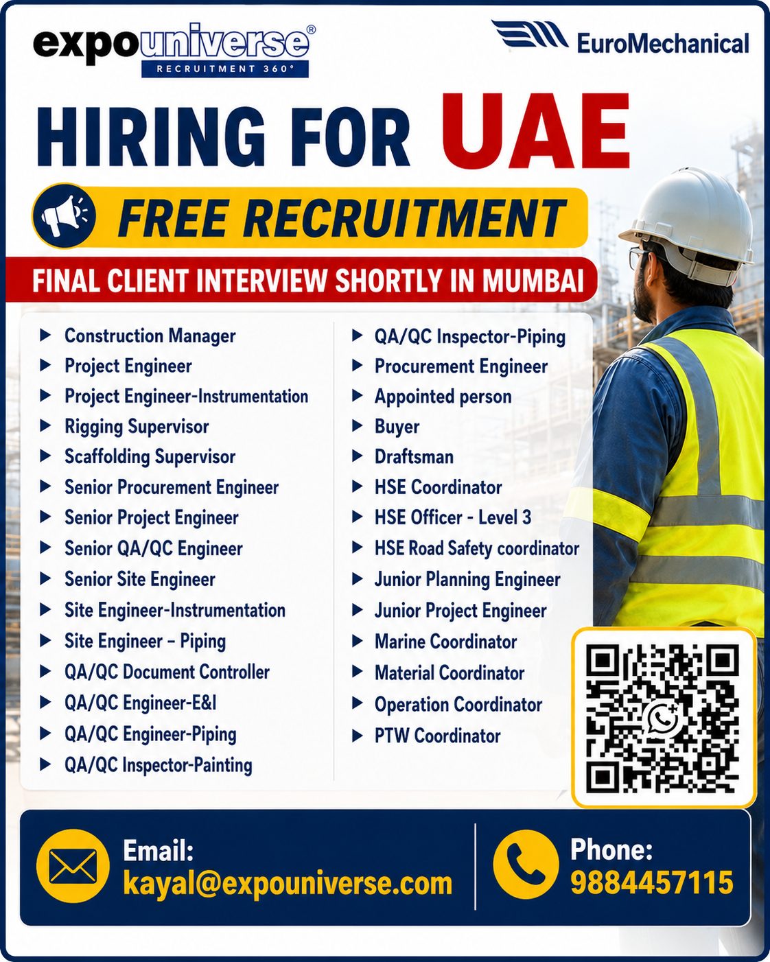 🚨 URGENT HIRING | UAE | FREE RECRUITMENT 🚨