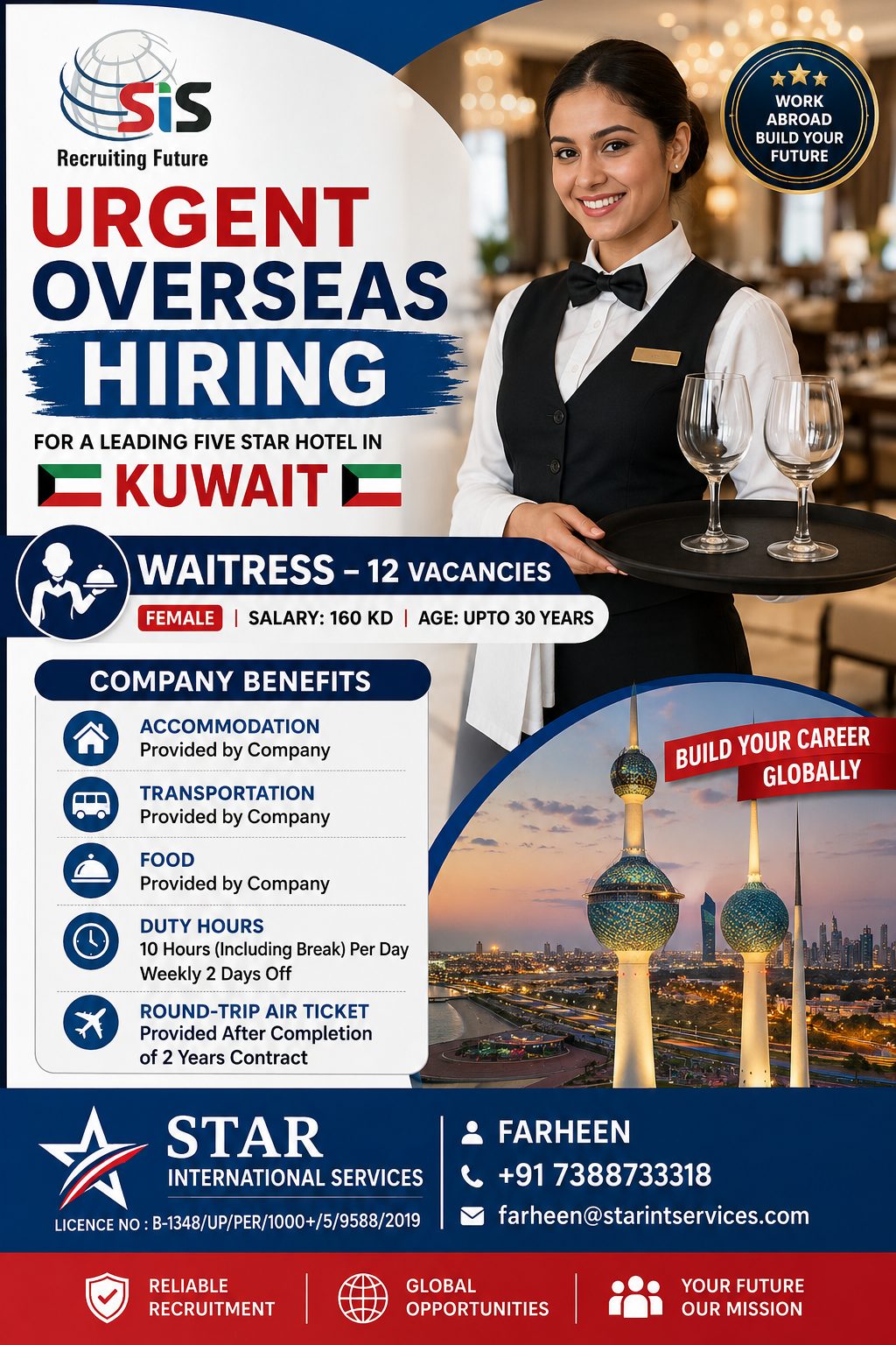 Urgent Overseas Hiring - Five Star Hotel — Star International Services, Kuwait, Kuwait