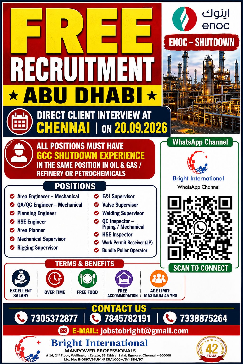 # FREE RECRUITMENT - ENOC SHUTDOWN #