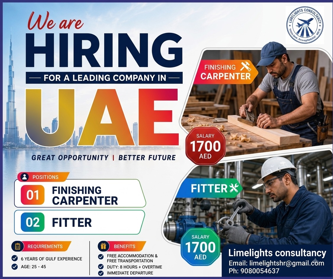 Finishing Carpenter & Fitter — Limelights consultant, UAE, UAE