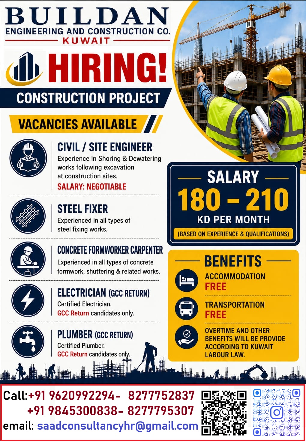 Hiring for Kuwait — SAAD CONSULTANCY, Kuwait, Kuwait