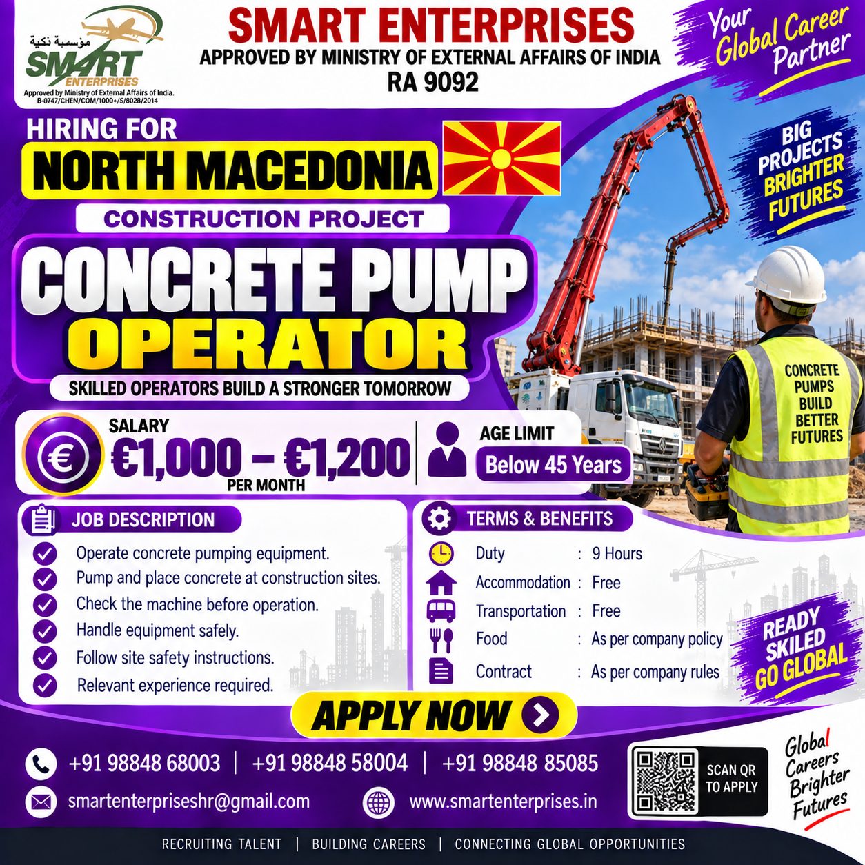 CONCRETE PUMP OPERATOR