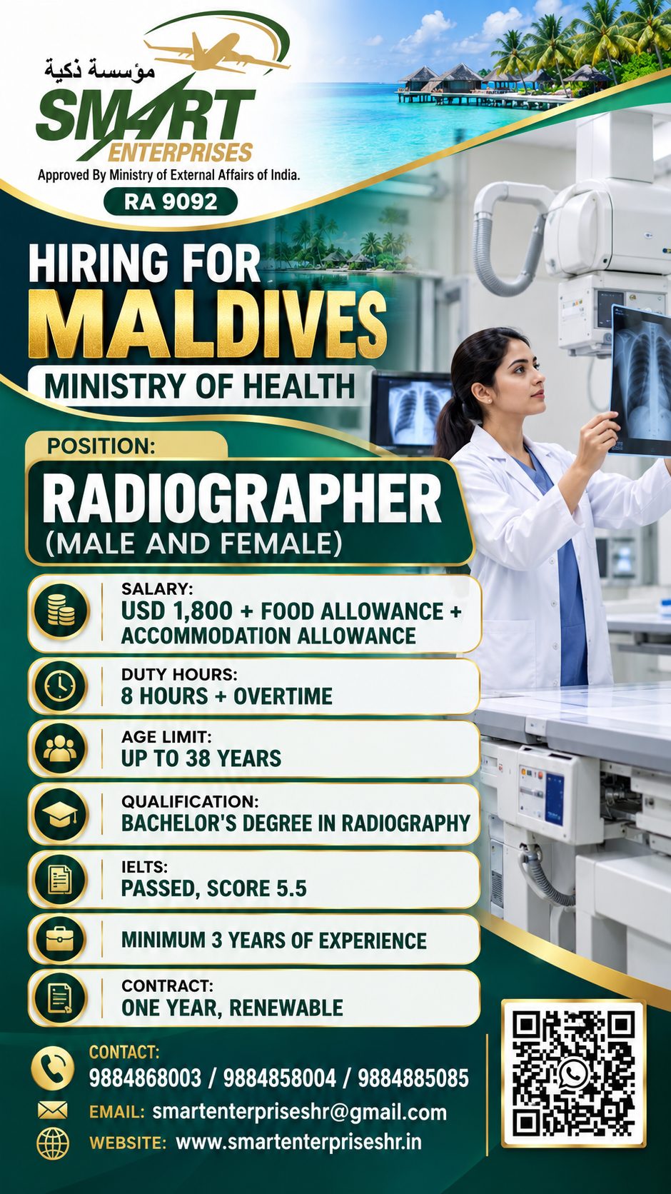 MALE AND FEMALE RADIOGRAPHER