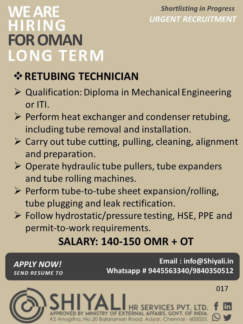 Retubing Technician