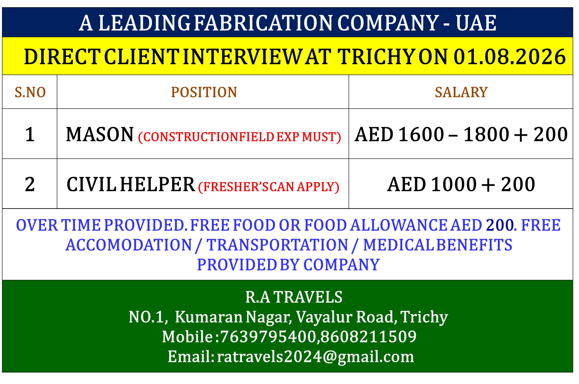 A LEADING FABRICATION COMPANY - UAE