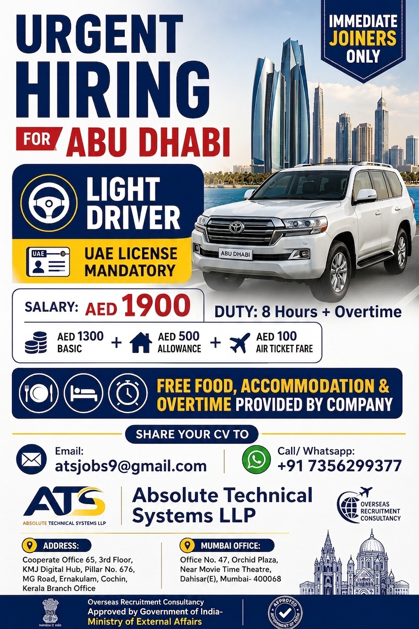 LIGHT DRIVER FOR ABU DHABI — Absolute Technical Systems LLP, ABU DHABI, ABU DHABI