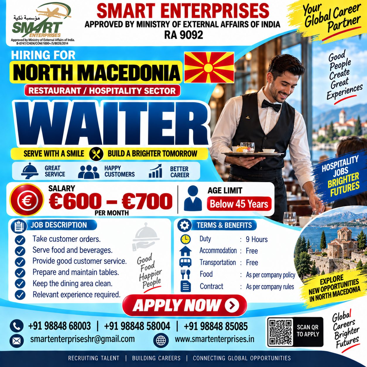 WAITER North Macedonia