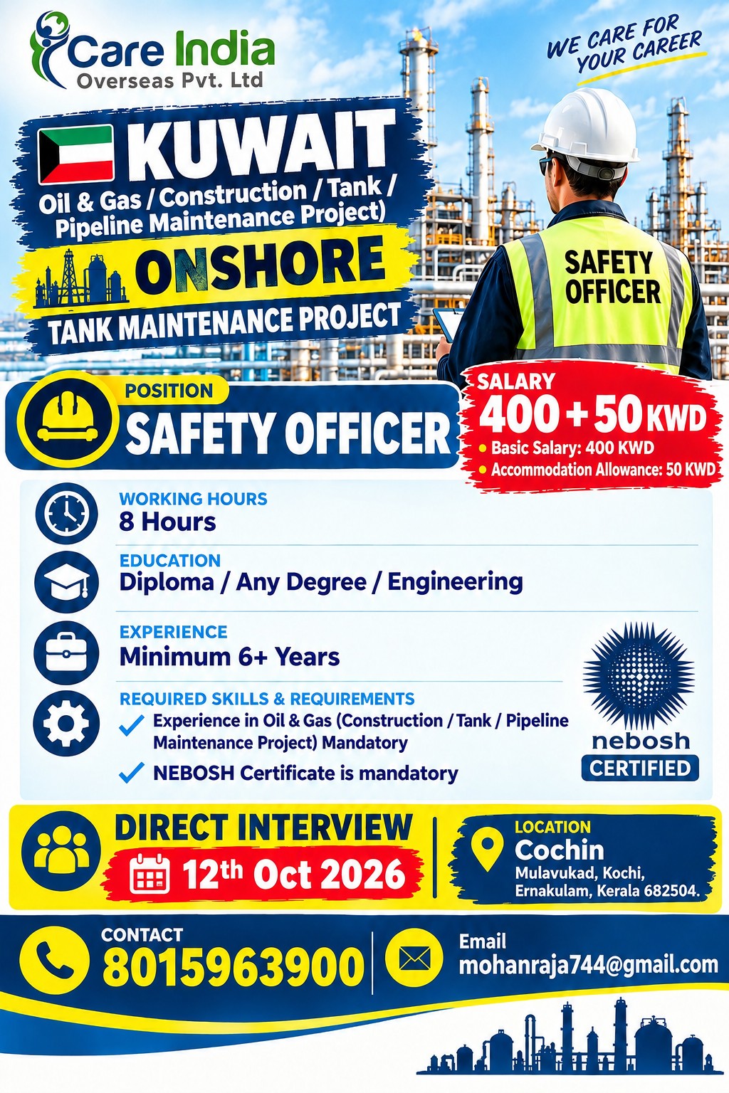 Safety Officer - Kuwait Onshore Tank Maintenance Project