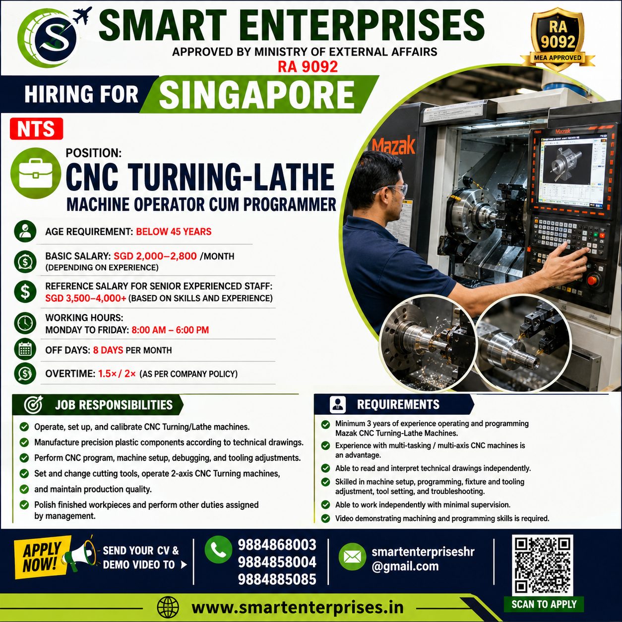 HIRING FOR CNC TURNING-LATHE MACHINE OPERATOR CUM PROGRAMMER